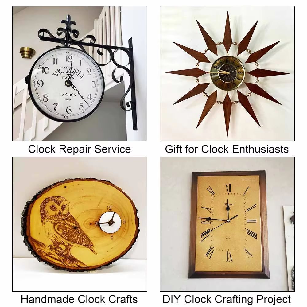 DIY Quartz Clock Movement Kit - Silent Wall Clock Mechanism with Long Shaft