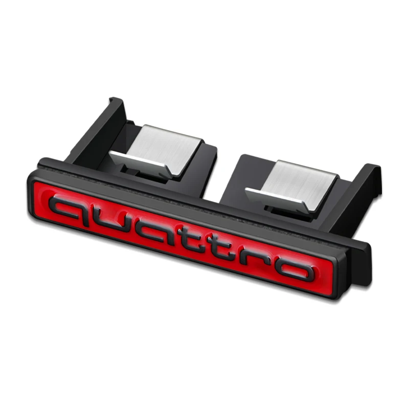 Quattro Logo Metal, Front Grill Badge, Car Emblem Sticker Decals