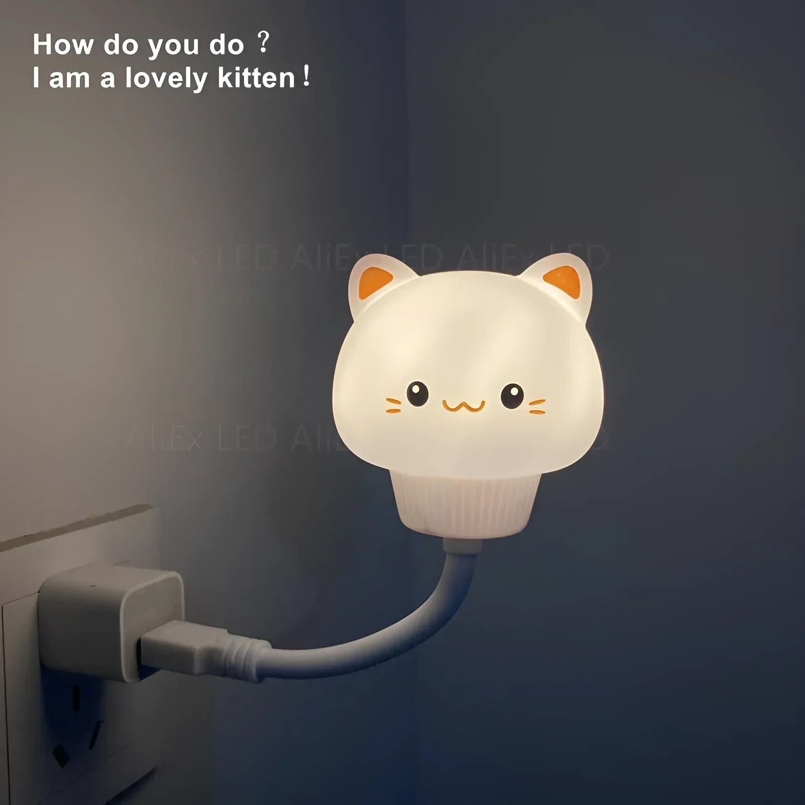 Cute Cartoon Voice Control LED Night Light