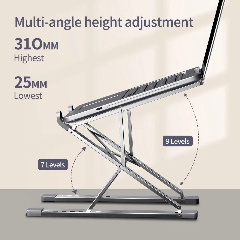 Adjustable Aluminum Laptop Stand | N3/N8 Foldable Cooling Interface