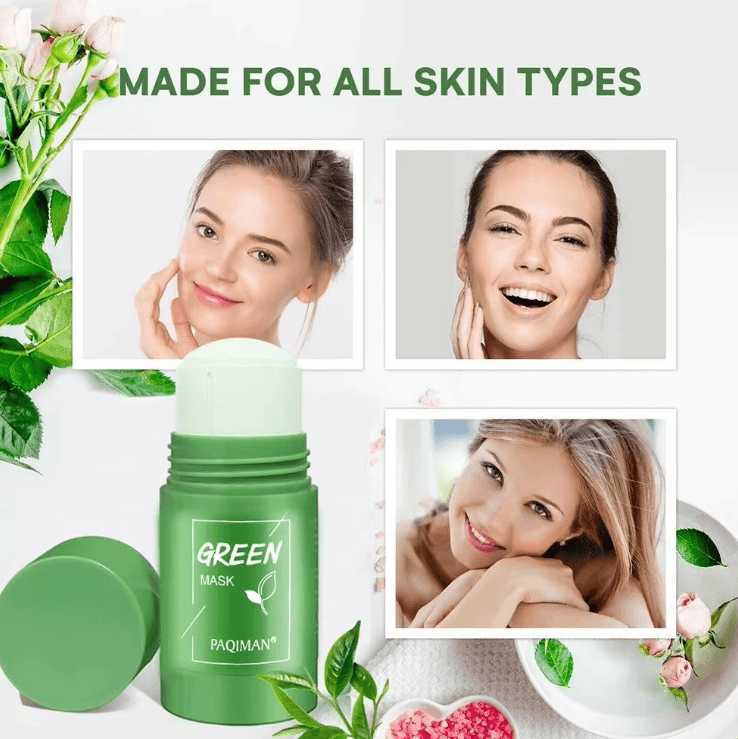 Green Tea Cleansing Face Mask Deep Moisturizing Pore Minimizing Anti Acne Skincare Stick
