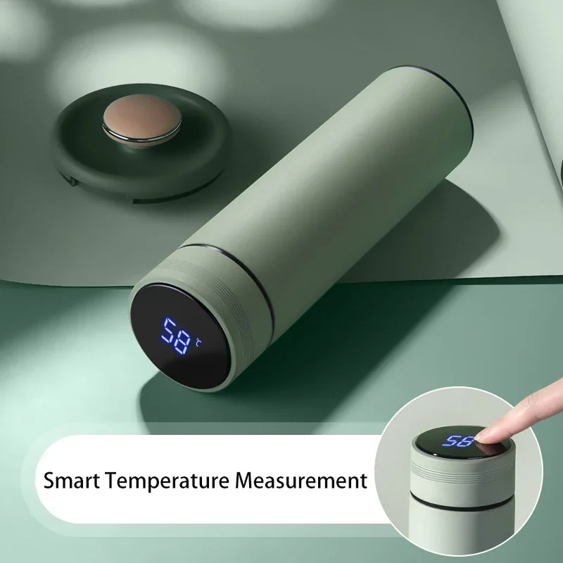 Temperature Display Stainless Steel Thermos Bottle Vacuum Insulated Outdoor Travel Cup