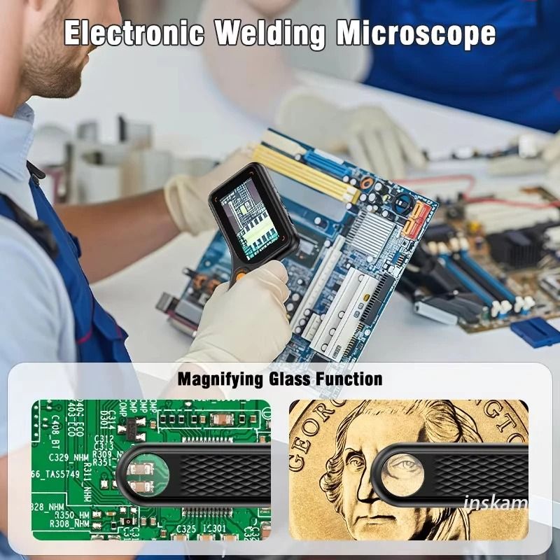 Digital Handheld Microscope with 3.0 in IPS Screen – 2MP Autofocus Coin & Video Magnifier – High-Precision 500x Discover