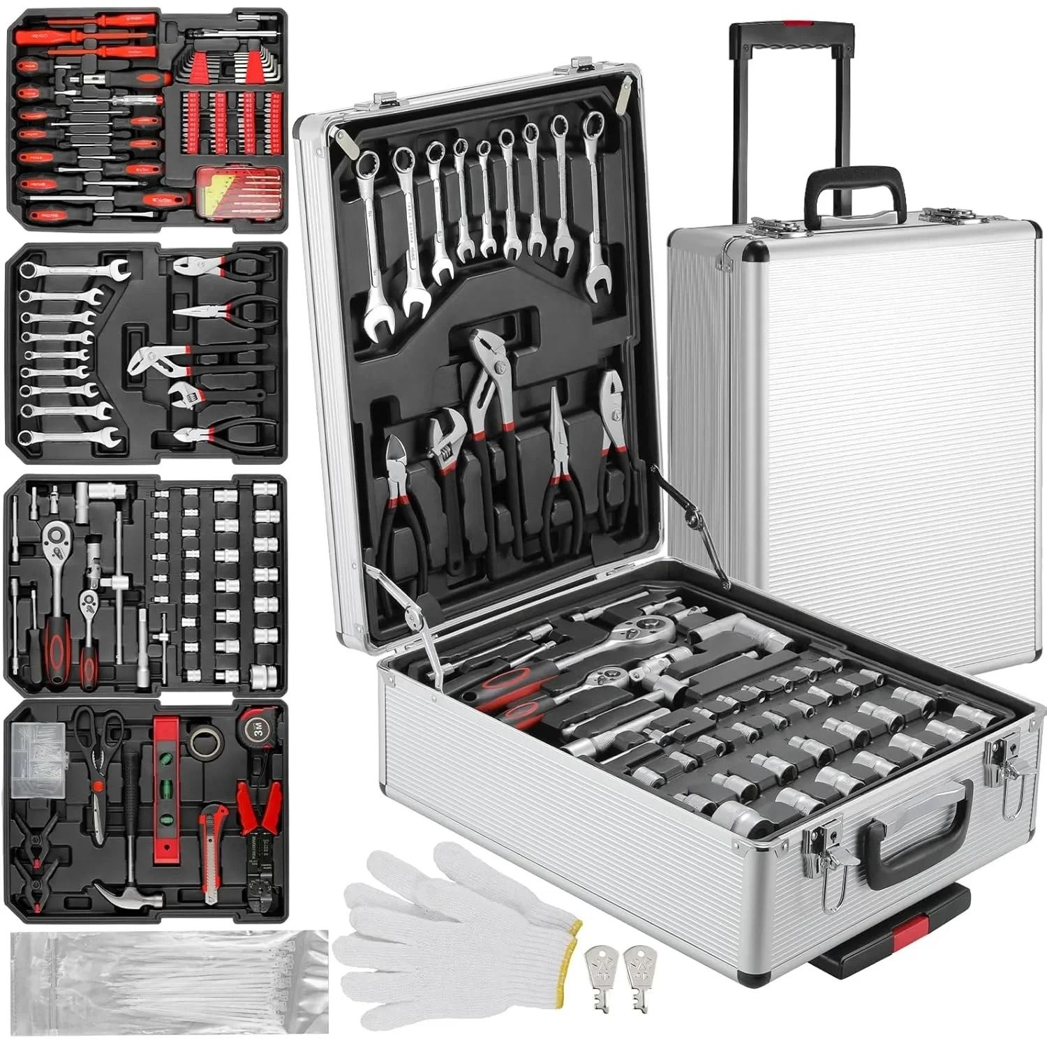 799-Piece Master Home Repair Tool Set – Professional Trolley Case Edition