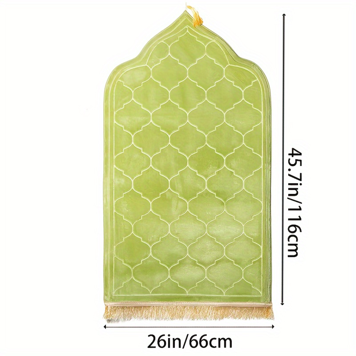 Thickened Flannel Prayer Mat with Tassel Design – Irregular Plush Prayer Rug for Comfort & Durability