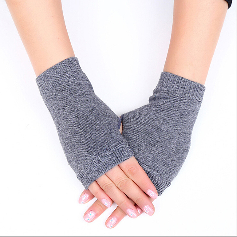 Women Stylish Hand Warmer Crochet Winter Gloves, Faux Wool Mitten, Twist Pattern, Warm Finger less Gloves