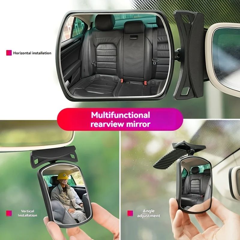 SafeView 360 Baby Car Mirror - Rotating baby car mirror for Back Seat Monitoring