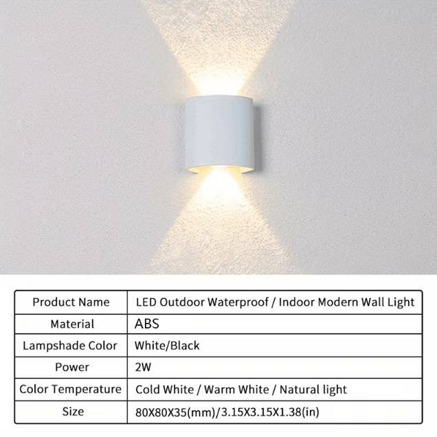 Modern Nordic Up & Down LED Wall Lamp – Minimalist Indoor Bedroom & Corridor Sconce