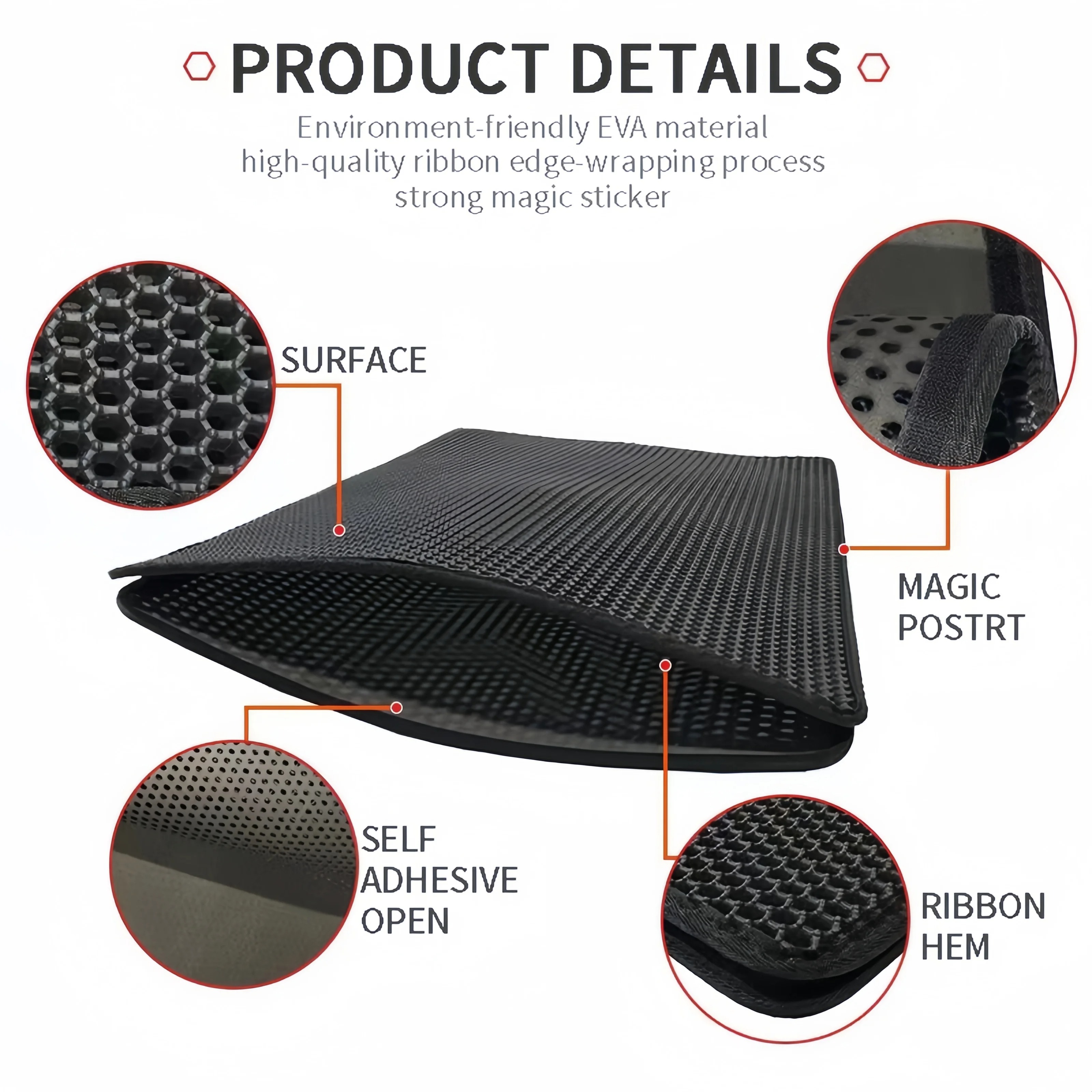 Premium Double-Layer Cat Litter Mat – Waterproof, Non-Slip & Easy Clean