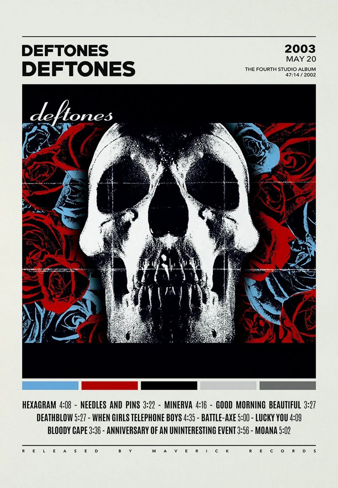 Deftones Album Cover Canvas Wall Art – Around the Fur Music Band Poster Print