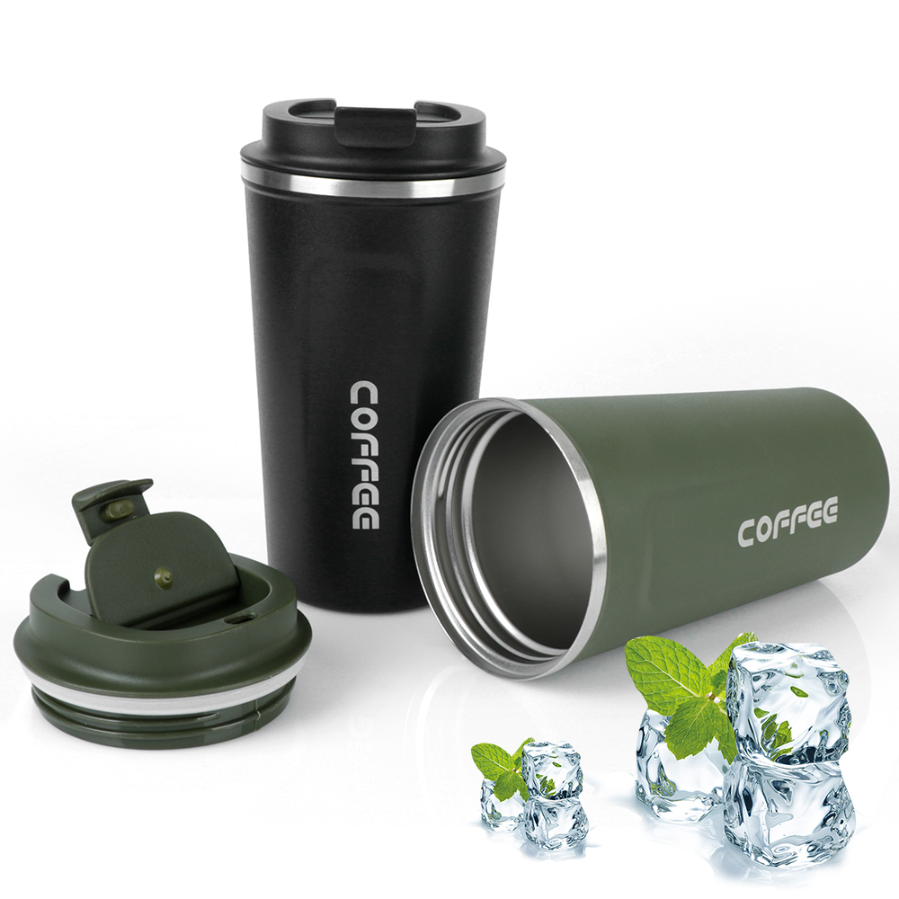 Double Stainless Steel Thermo Cafe Coffee Mug, Leak-Proof Travel Thermos Cup, Tea Water Mug, BPA Free