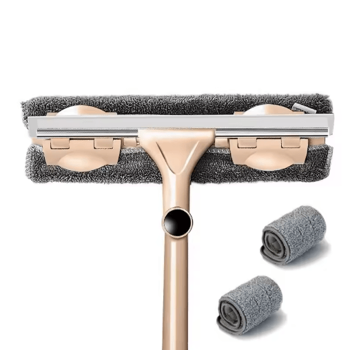 Telescopic Glass Cleaning Mop – Long Handle Window Wiper & Brush for Home Cleaning