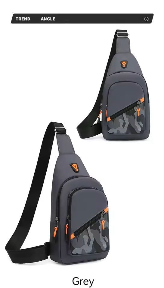 Men's Nylon Chest Bag Trendy Crossbody Shoulder Bag