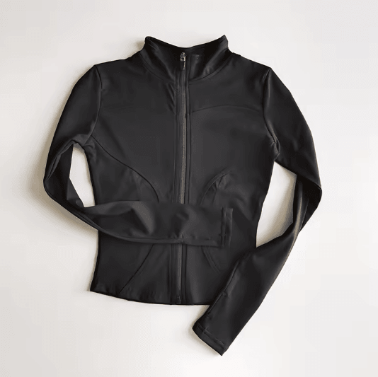 Womens Quick Dry Yoga Jacket Slim Fit Zip Up Fitness Top