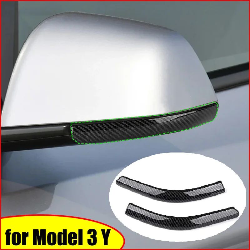 Tesla Rearview Mirror Protection Strips for Model Y Juniper 2025 & Model 3 Highland – ABS Mirror Anti-Collision Trim