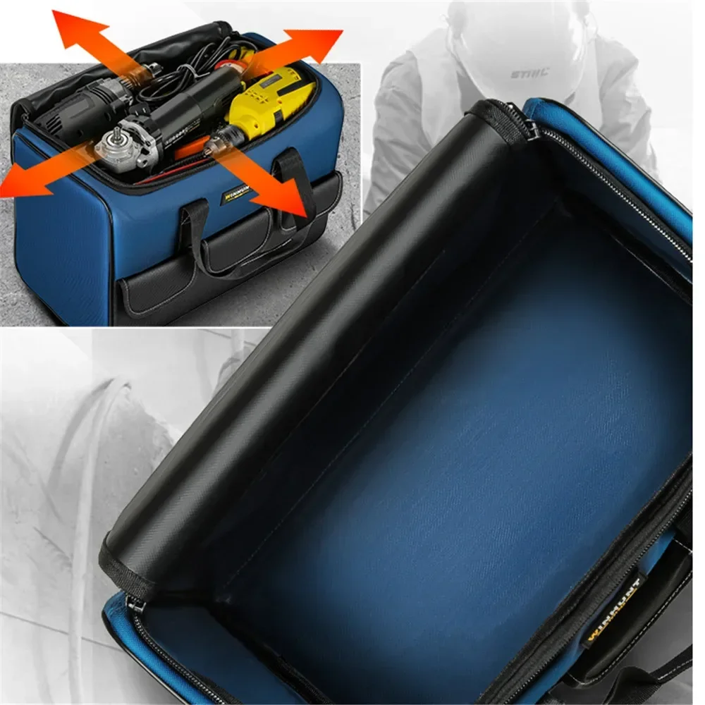 Professional Waterproof Heavy-Duty Tool Organizer Tote with Expanded Capacity
