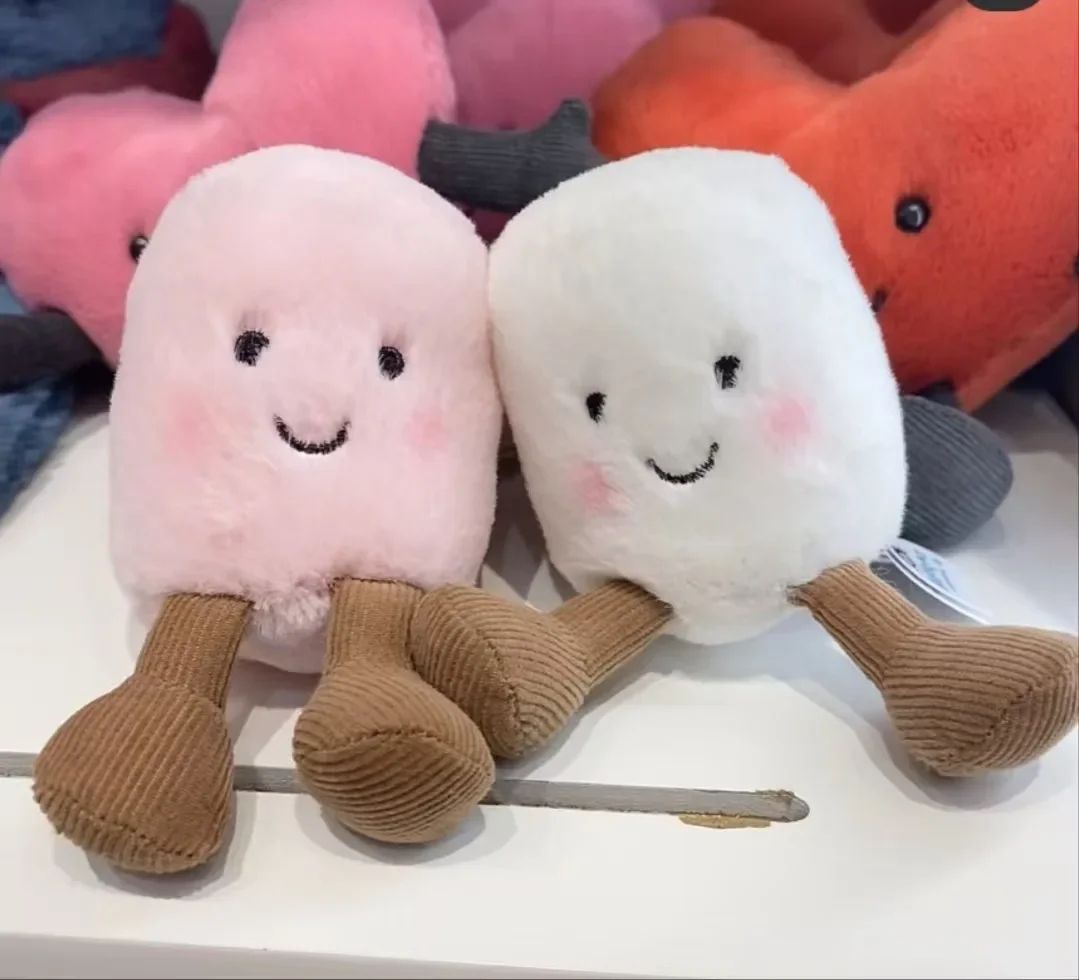 Plush Cotton Cat Two-Tone Keychain Bag Pendant