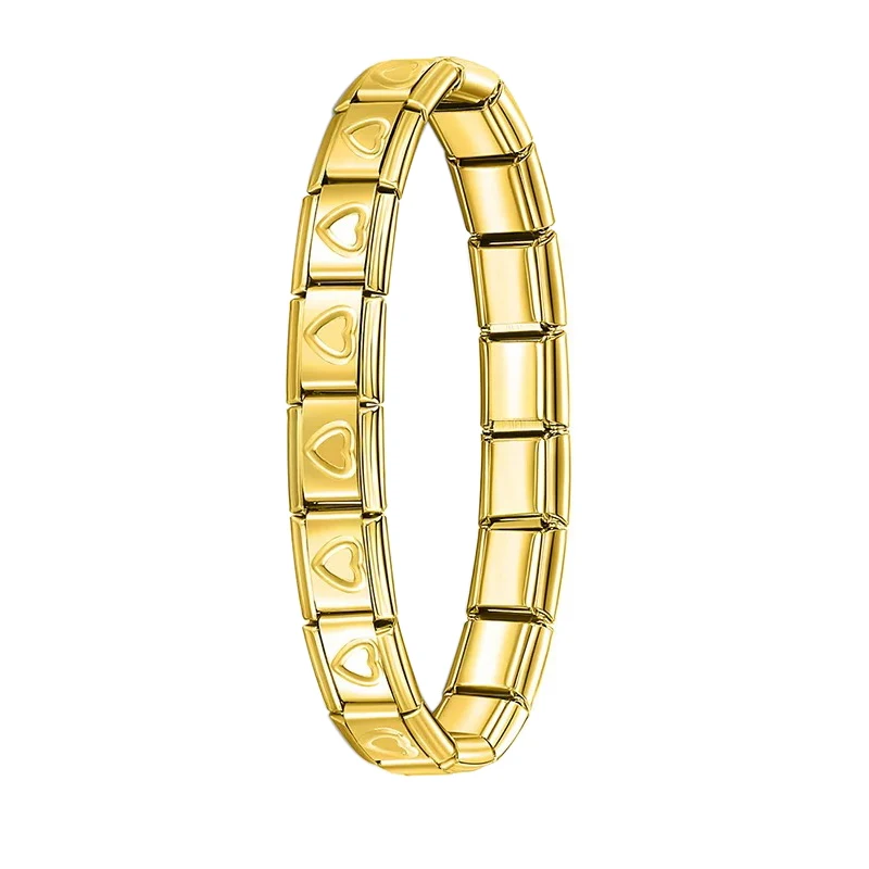 Hapiship Womens Elastic Charm Bracelet Fashionable Stainless Steel Bangle