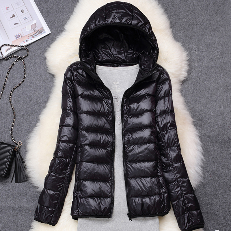 Women Puffer Jacket, Ultra Lightweight Packable Hooded Down Coat, New Spring Autumn 2025