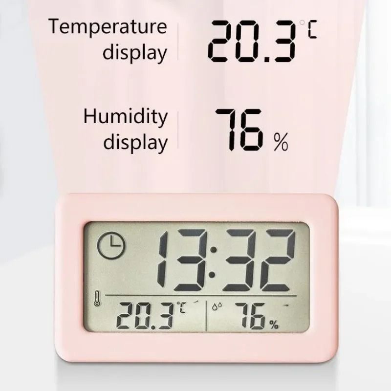 Digital Weather Station Clock with Thermometer and Hygrometer