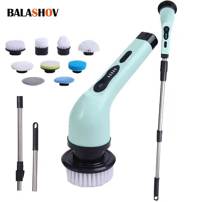 9-in-1 Electric Spin Cleaning Brush for Kitchen and Bathroom