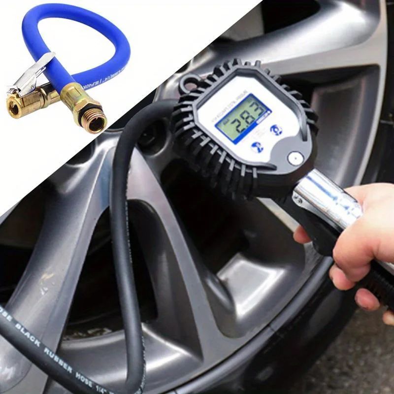 All-Access Tire Inflator Extension Hose with Air Chuck Adapter for Fast, Easy Tire Filling