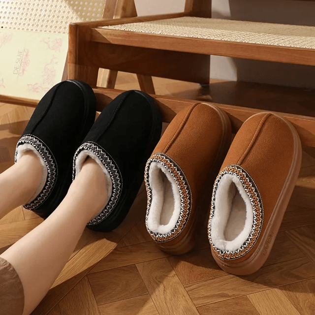 CozyStep Fluffy Platform Slippers for Women Winter Warm Comfort