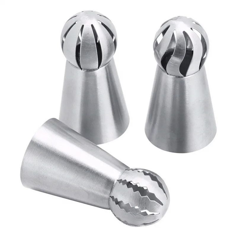 3 Piece Stainless Steel Pastry Icing Nozzles Set