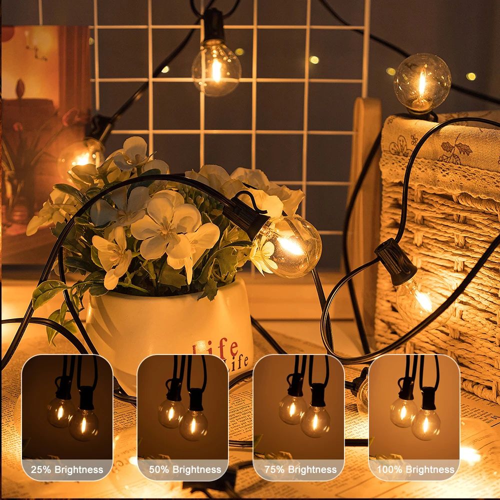30 M G40 LED Outdoor String Lights 50 Bulbs