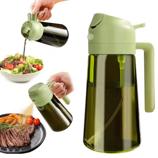 470ML Dark Glass 2-in-1 Olive Oil Sprayer & Dispenser Bottle