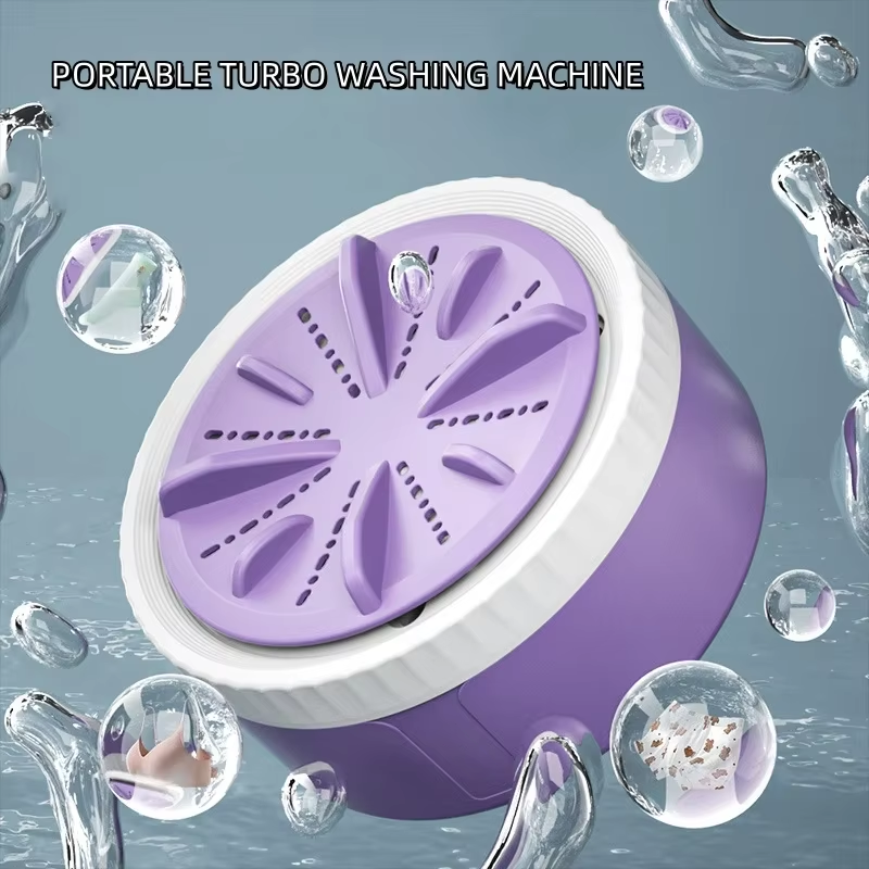 Compact Mini Washing Machine for Baby Clothes, Socks & Underwear Gear Timing Turbine for Travel & Home Use