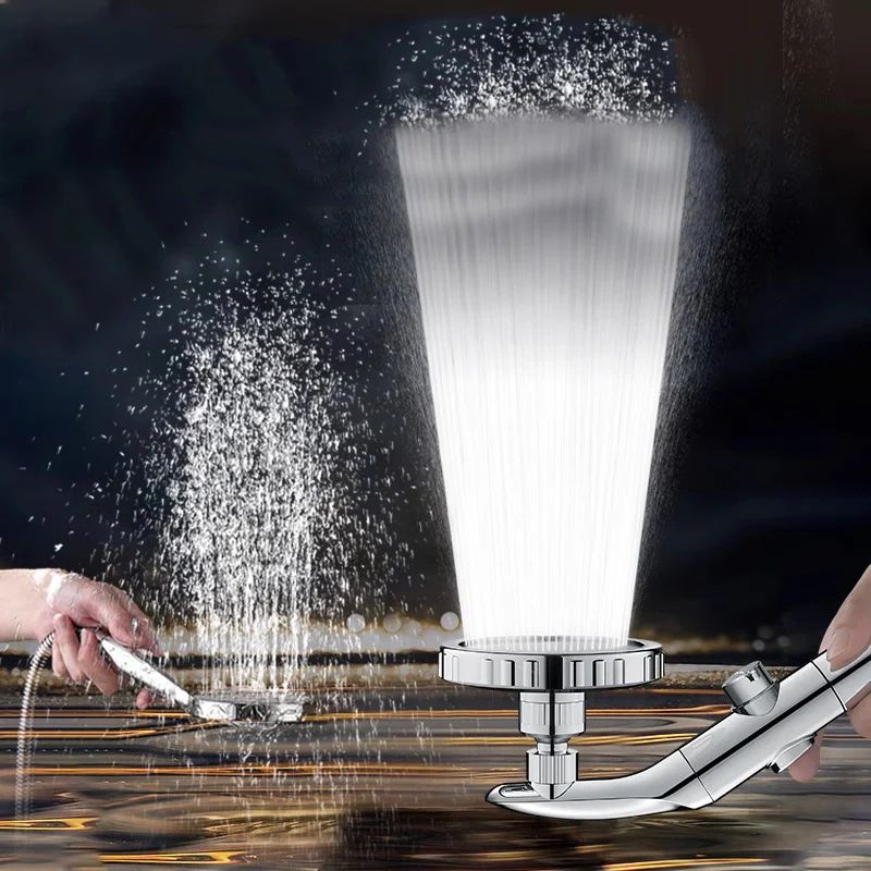 Dual Shower Head Set Handheld and Overhead High Pressure Shower Head