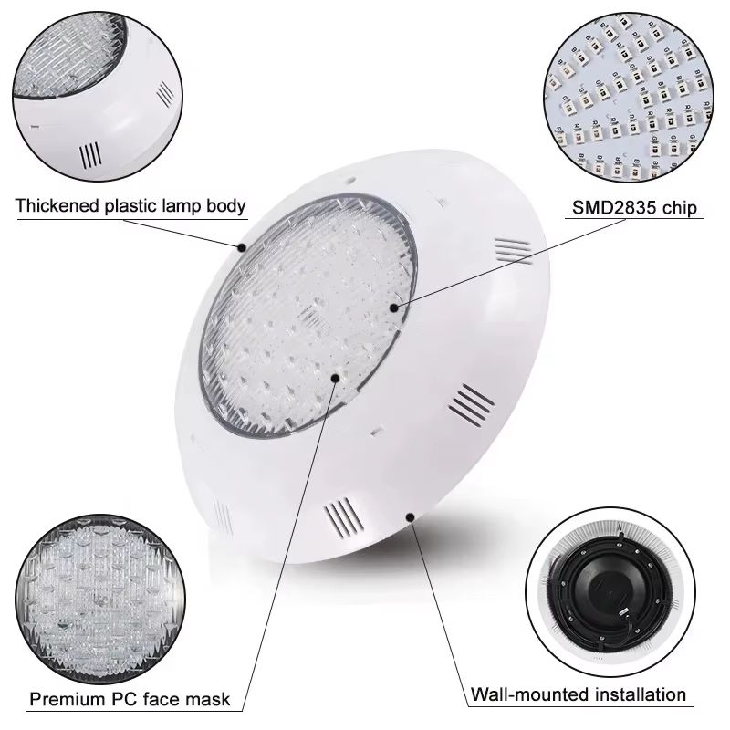 RGB LED Pool Light 12V – Waterproof IP68 Underwater Swimming Lamp for Pools, Fountains, and Outdoor Decor