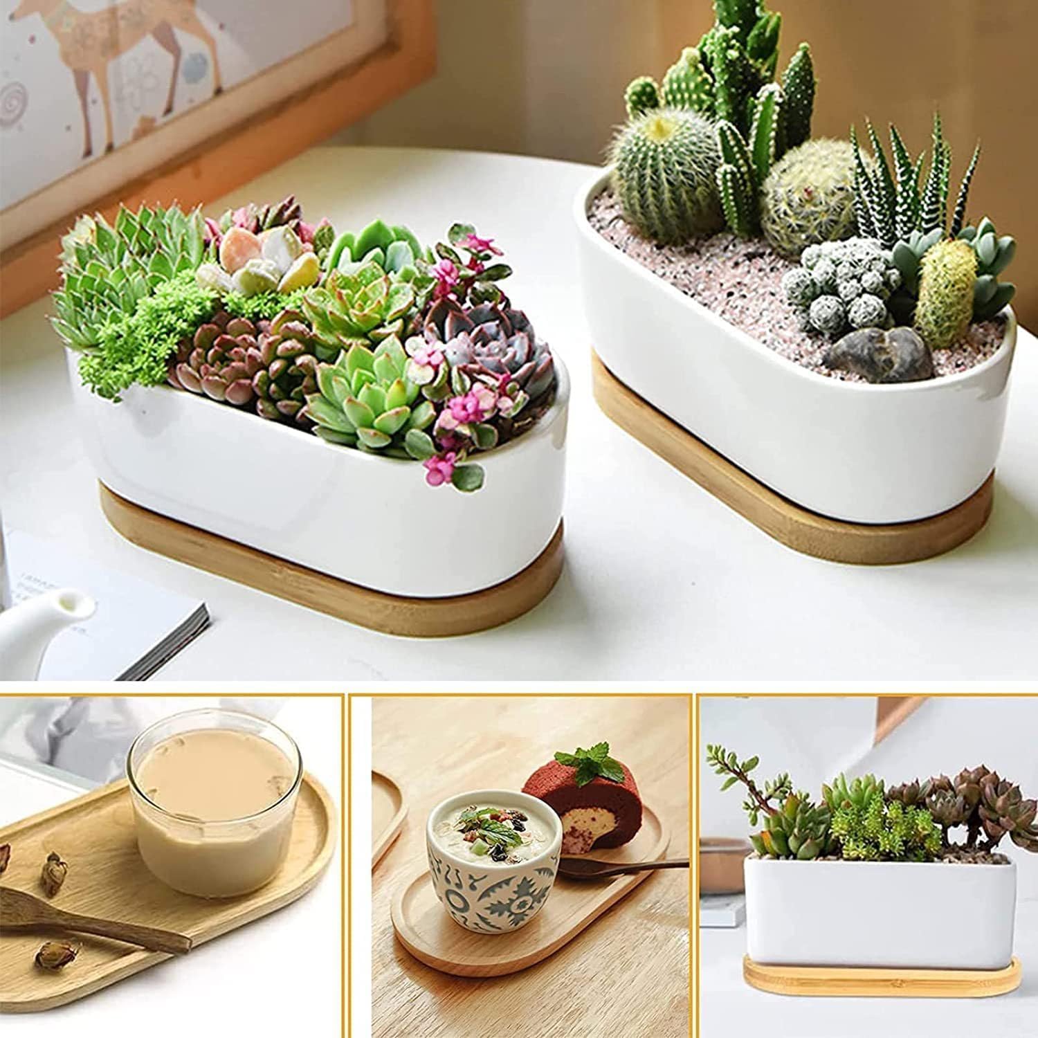 Eco-Friendly Beech Oval Tray, Mini Solid Wood Plate for Kids & Small Servings