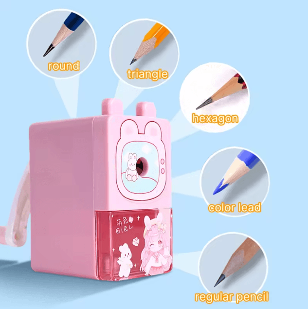 Cute Cartoon Pencil Sharpener Multifunction Kawaii Stationery for School and Office