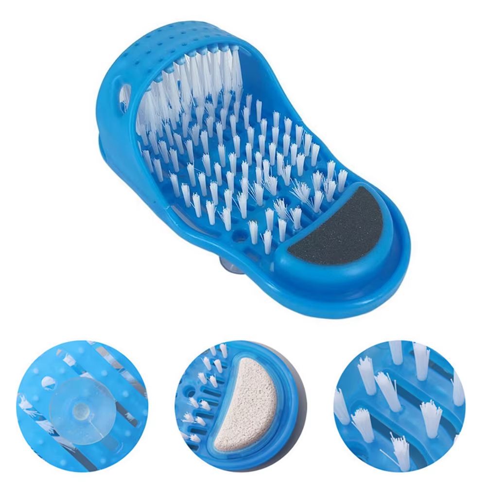 FootSpa Glide Scrubber Massager Slipper – Shower Foot Brush & Dead-Skin Remover