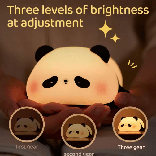 Cute Silicone Animal Night Light with USB Rechargeable & Dimmable Glow