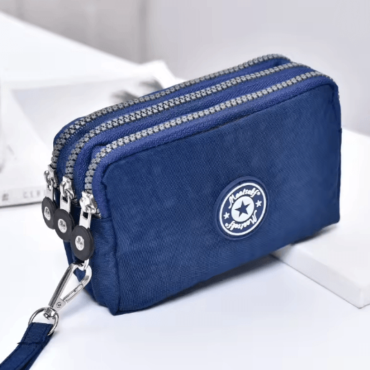 SoftCarry Womens Wrist Phone Purse Three Layer Zipper Handbag