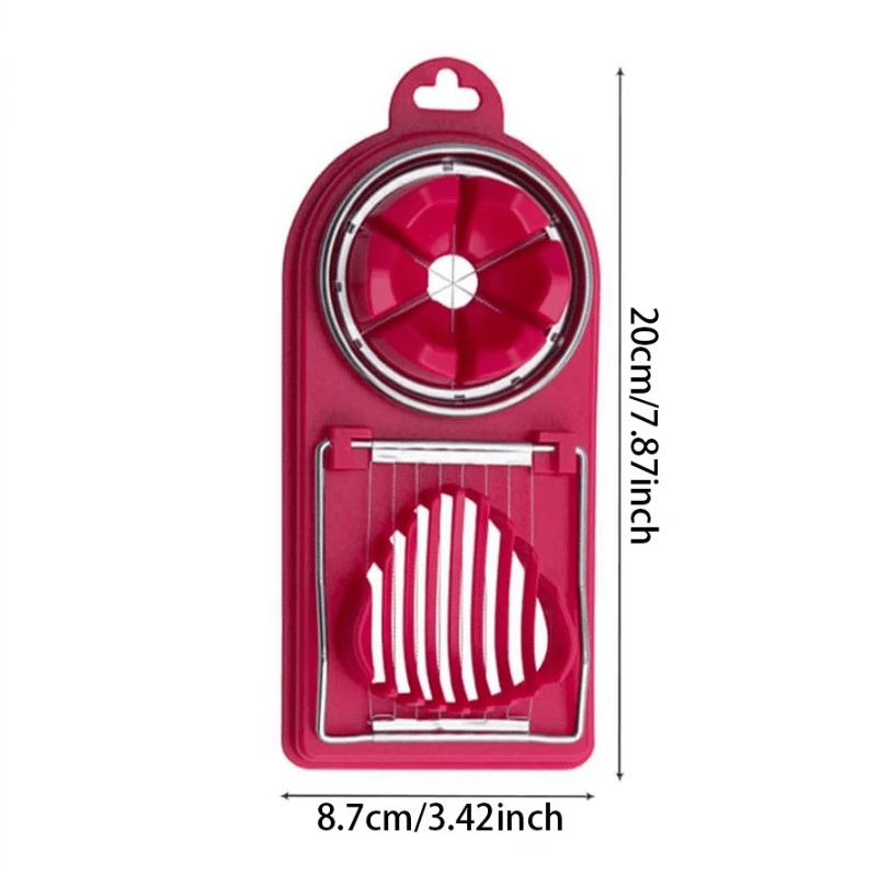 2-in-1 Multifunctional Egg Cutter with Stainless Steel Wire and PP Base
