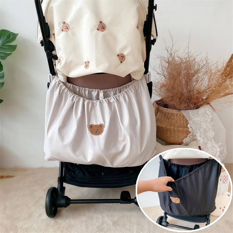 Portable Stroller Hanging Bag Large Capacity Baby Organizer Cartoon Bear Car Pram Storage for Bottle Diaper Toy