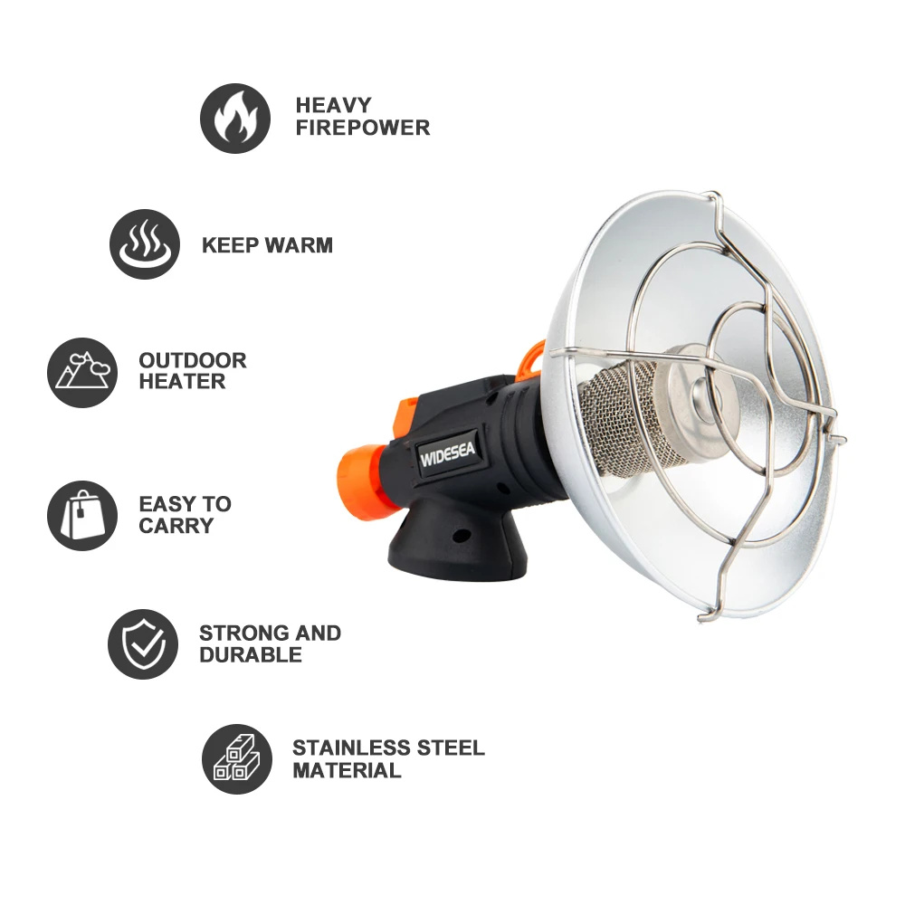 Portable Camping Heater Stove Stainless Steel Outdoor Gas Heater for Winter Hiking Survival