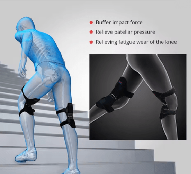 PowerLift Spring Knee Support Brace for Joint Stability and Pain Relief
