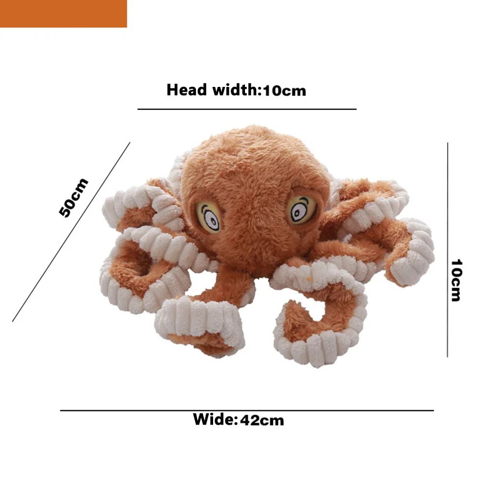 OctoTough Squeak Buddy – Indestructible Dog Toy Plush Octopus with Squeaker