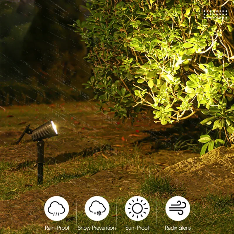 Solar LED Spotlight for Garden Landscape Waterproof Outdoor Lighting for Walkways, Yard, Lawn, and Pathways