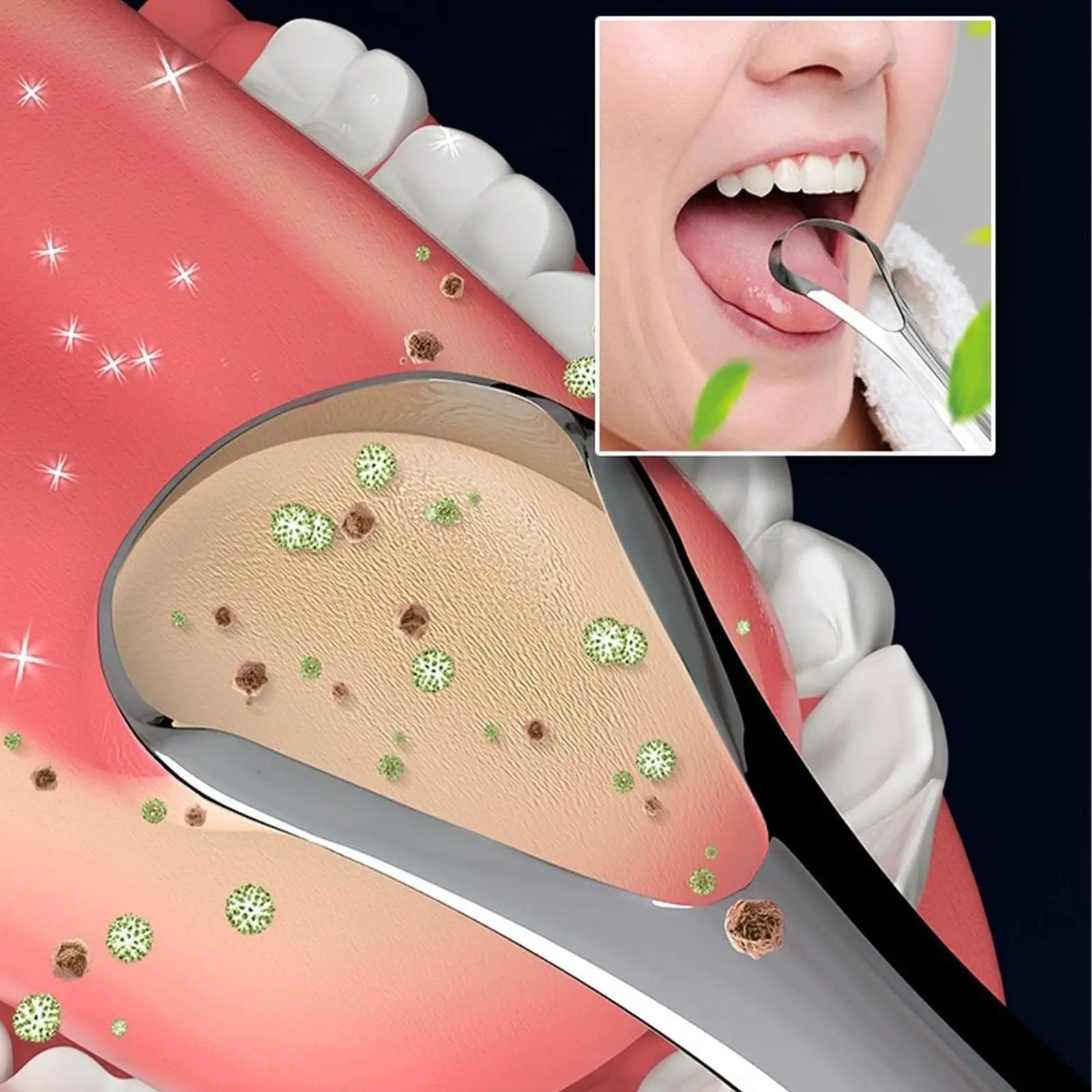 Stainless Steel Tongue Scraper Cleaner