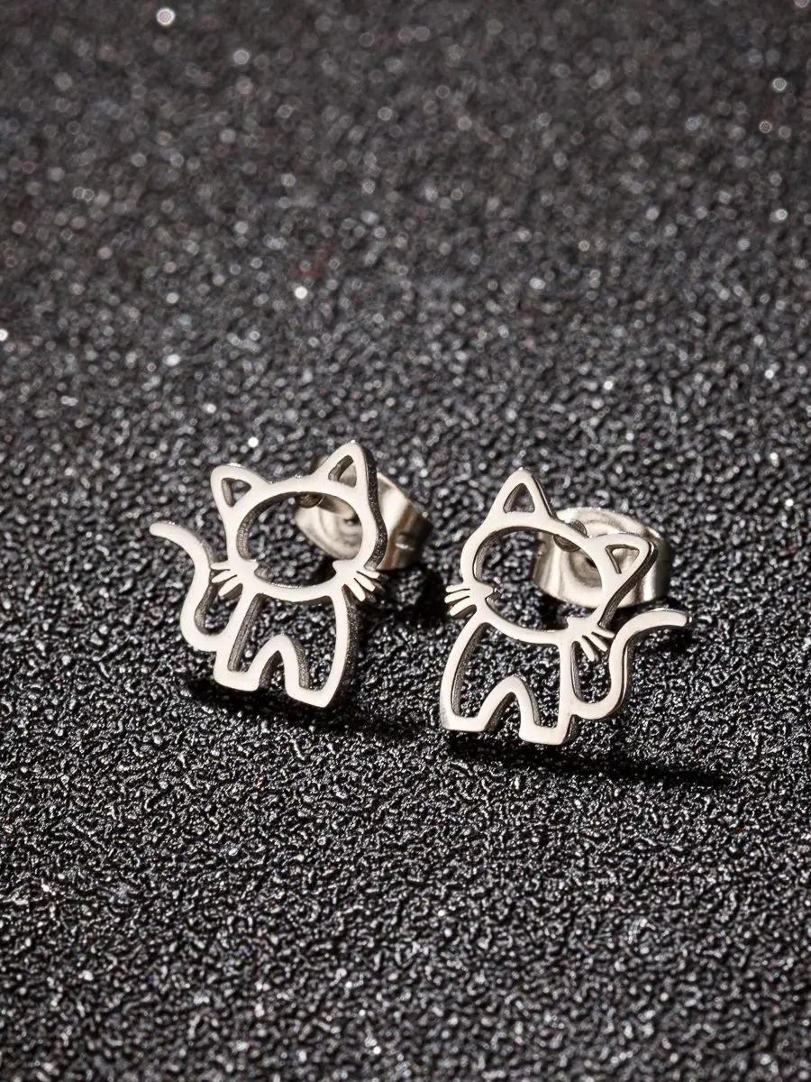 Cute Stainless Steel Stud Earrings