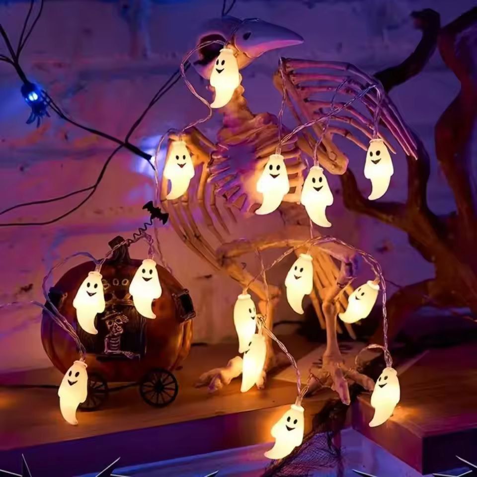 GhostGlow 3 M / 20-LED Battery Halloween Ghost String Lights
