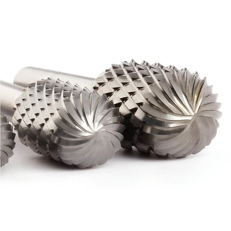 Tungsten Carbide Rotary Burr with 1/4 Inch Shank, Style C Ball Nose Cylinder