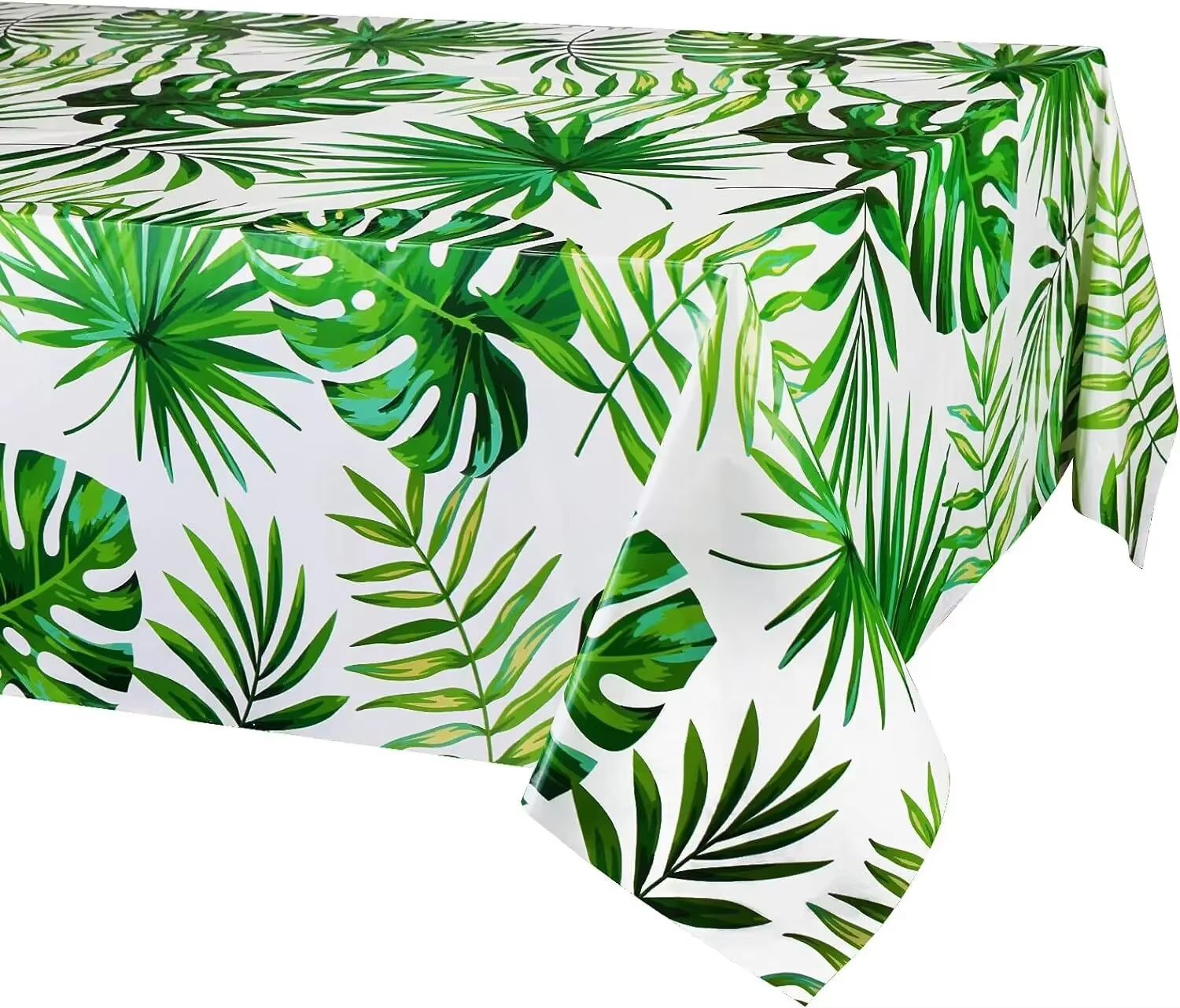 Jungle Palm Leaf Waterproof Birthday Party Table Cloth