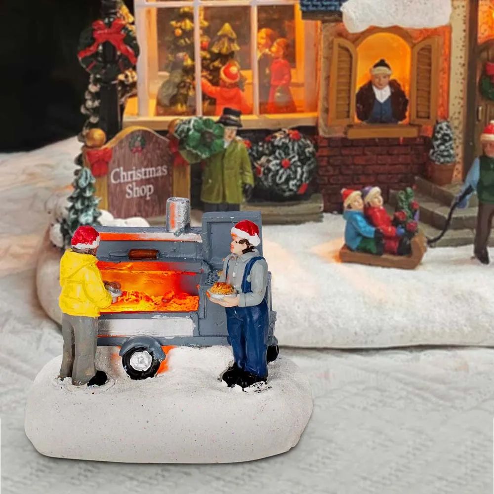 Enchanting LED Christmas Village Display Set – Lighted Miniature Houses & Holiday Figurines